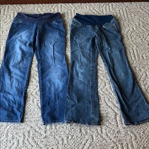 Two pairs of maternity jeans